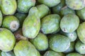 Fruits of Opuntia ficus-indica, cactus fruit (tuna) on a market in Peru, natural look, close up macro Royalty Free Stock Photo