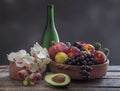 Fruits and Orchids Royalty Free Stock Photo
