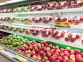 Fruits packed inside plastic container and plastic wrap.