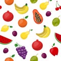 Fruits pattern. Modern flat design. vector objects.