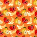 Fruits pattern seamless background