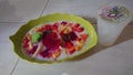 Fruits puding with nata de coco