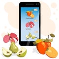Fruits sales on the website. Web service and mobile application.