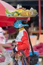 Fruits seller working on the beach of Koh Rong in Cambodia