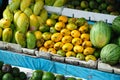 Fruits selling at market Royalty Free Stock Photo