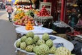 Fruits selling on a open shop at a busy market. Royalty Free Stock Photo