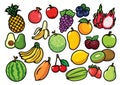 Fruits set collection Royalty Free Stock Photo