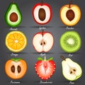 Fruits set Royalty Free Stock Photo