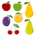 Fruits set Royalty Free Stock Photo