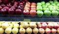 Fruits on shelf of supermarket