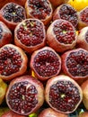 Red fruits sliced in half. Turkish fruit market. Fresh juice Royalty Free Stock Photo