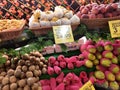 Fruits are sold at shops. Sort by type to make it easier for customers to choose.