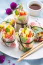 Fruits Spring Rolls Royalty Free Stock Photo