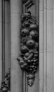 Fruits standing on the right corner of the main door