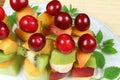 Fruits on sticks Royalty Free Stock Photo