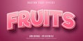 Fruits text, 3d pastry style editable font effect