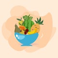 Fruits vector Iustration Royalty Free Stock Photo