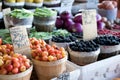Fruits and vegetable at a market Royalty Free Stock Photo