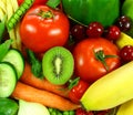 Fruits with vegetables Royalty Free Stock Photo