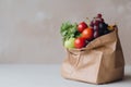 Fruits vegetables bag. Generate Ai Royalty Free Stock Photo