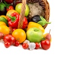 Fruits and vegetables in a basket