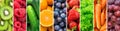 Fruits, vegetables and berries. Fresh food background. Healthy food Royalty Free Stock Photo