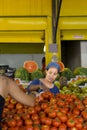 Fruits and vegetables close market Hadera Israel Royalty Free Stock Photo
