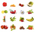 Fruits and vegetables collage Royalty Free Stock Photo