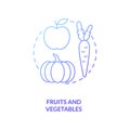 Fruits and vegetables concept icon Royalty Free Stock Photo