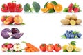 Fruits and vegetables copyspace frame border copy space apple or