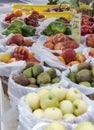 Fruits and vegetables at a farmer's market Royalty Free Stock Photo