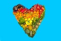 Fruits and vegetables heart