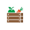 Fruits and vegetables icon vector, filled flat sign, solid colorful pictogram Royalty Free Stock Photo