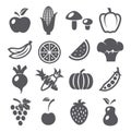 Fruits and vegetables icons