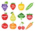 Fruits and Vegetables Logo, Fruits and Vegetables Icons and Design Elements