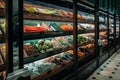 Fruits and vegetables on sale at the food hall inside Harrods department store in London, UK Royalty Free Stock Photo