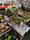 Fruits and Vegetables for Sale in a Market Stall on Liberty Avenue, Queens, New York