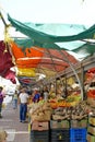 Vendor stalls at the floating market