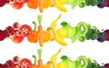 Fruits and vegetables seamless pattern