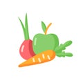 Fruits and vegetables vector flat color icon Royalty Free Stock Photo