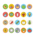 Fruits and Vegetables Vector Icons 2