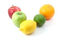 Fruits on white Royalty Free Stock Photo