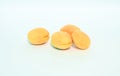 Fruits on a white background, apricots Royalty Free Stock Photo