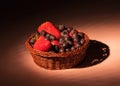 Fruitsbasket in soft light Royalty Free Stock Photo