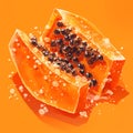 Fruity Delight: Sugared Papaya with Black Bean