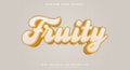 Fruity editable text effect Template Royalty Free Stock Photo
