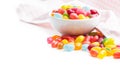 Fruity jellybeans. Tasty colorful jelly beans Royalty Free Stock Photo