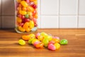 Fruity jellybeans. Tasty colorful jelly beans Royalty Free Stock Photo