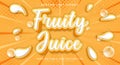 Fruity Juice editable text style effect Royalty Free Stock Photo