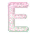 Fruity letter E Royalty Free Stock Photo